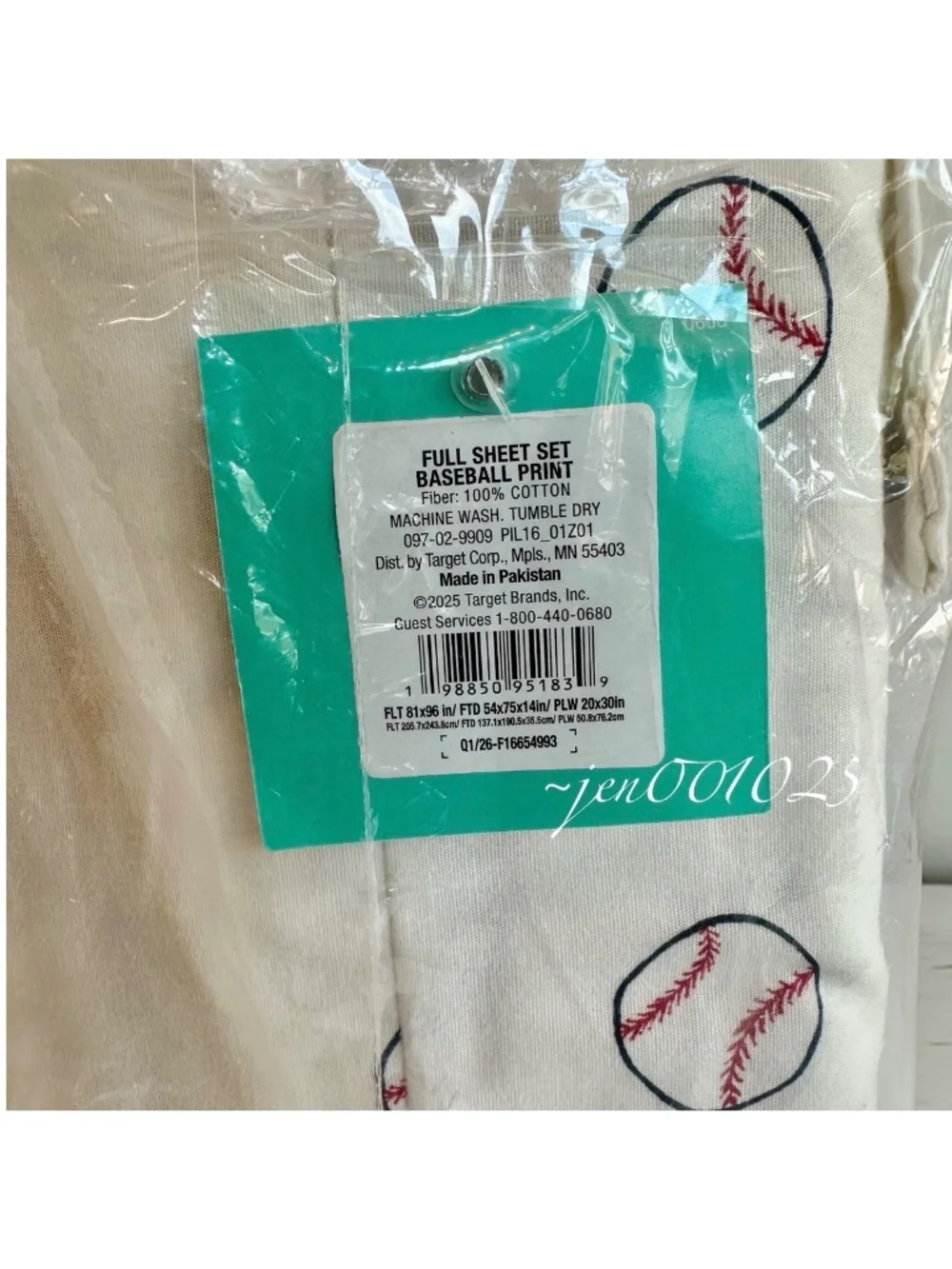 FULL Baseball Kids' Cotton Sheet Set - Pillowfort